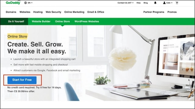 godaddy online store sghjs