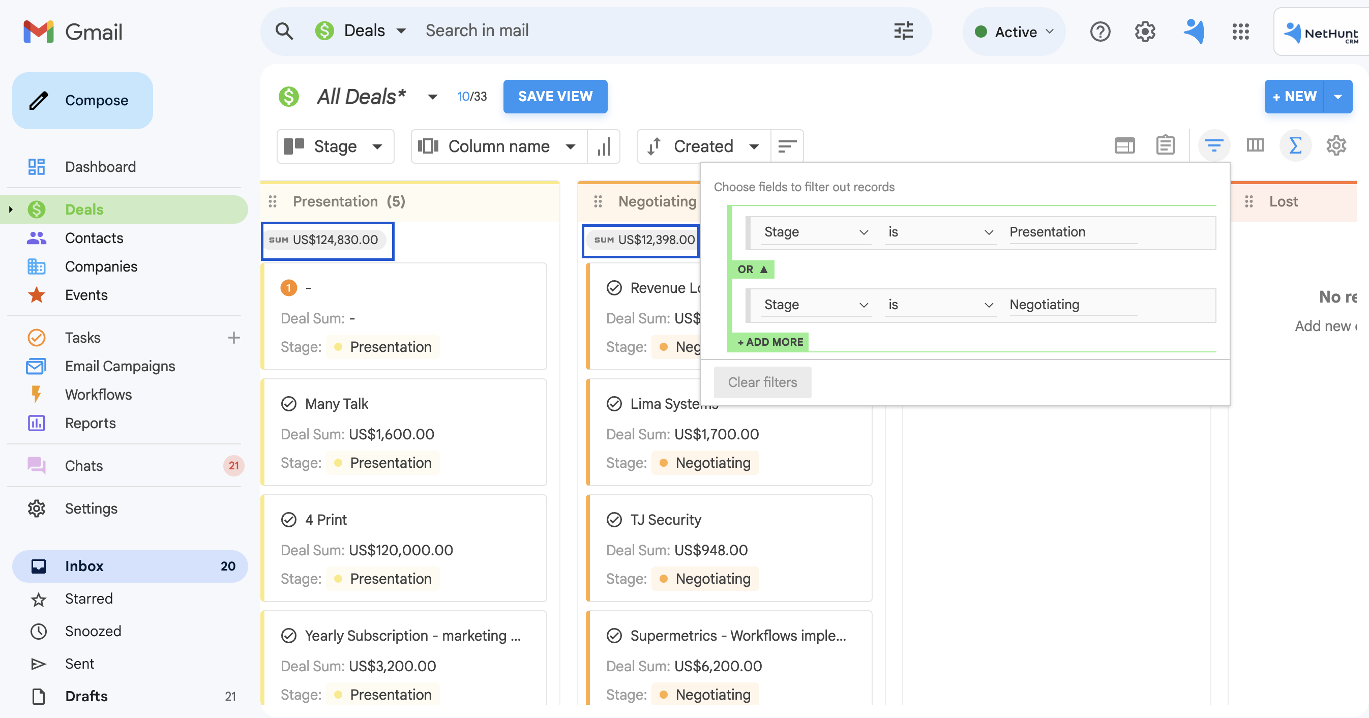 nethunt crm irlbx